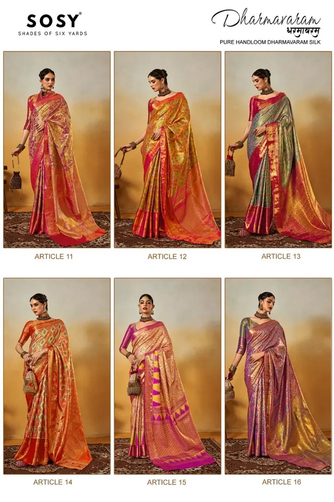 Dharmavaram By Sosy Handloom Silk Sarees Wholesale Market In India 